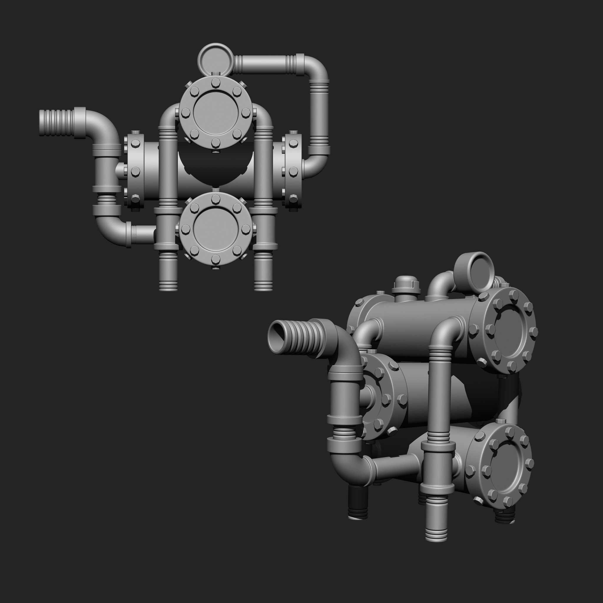 Plumbing Parts IMM Brush Pack 10 in One Vol 4 3D model_1