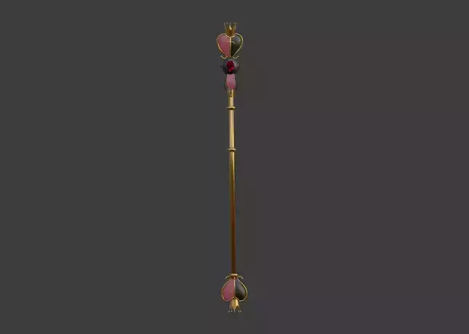 Riddle Rosehearts Staff 3D Model Twisted Wonderland