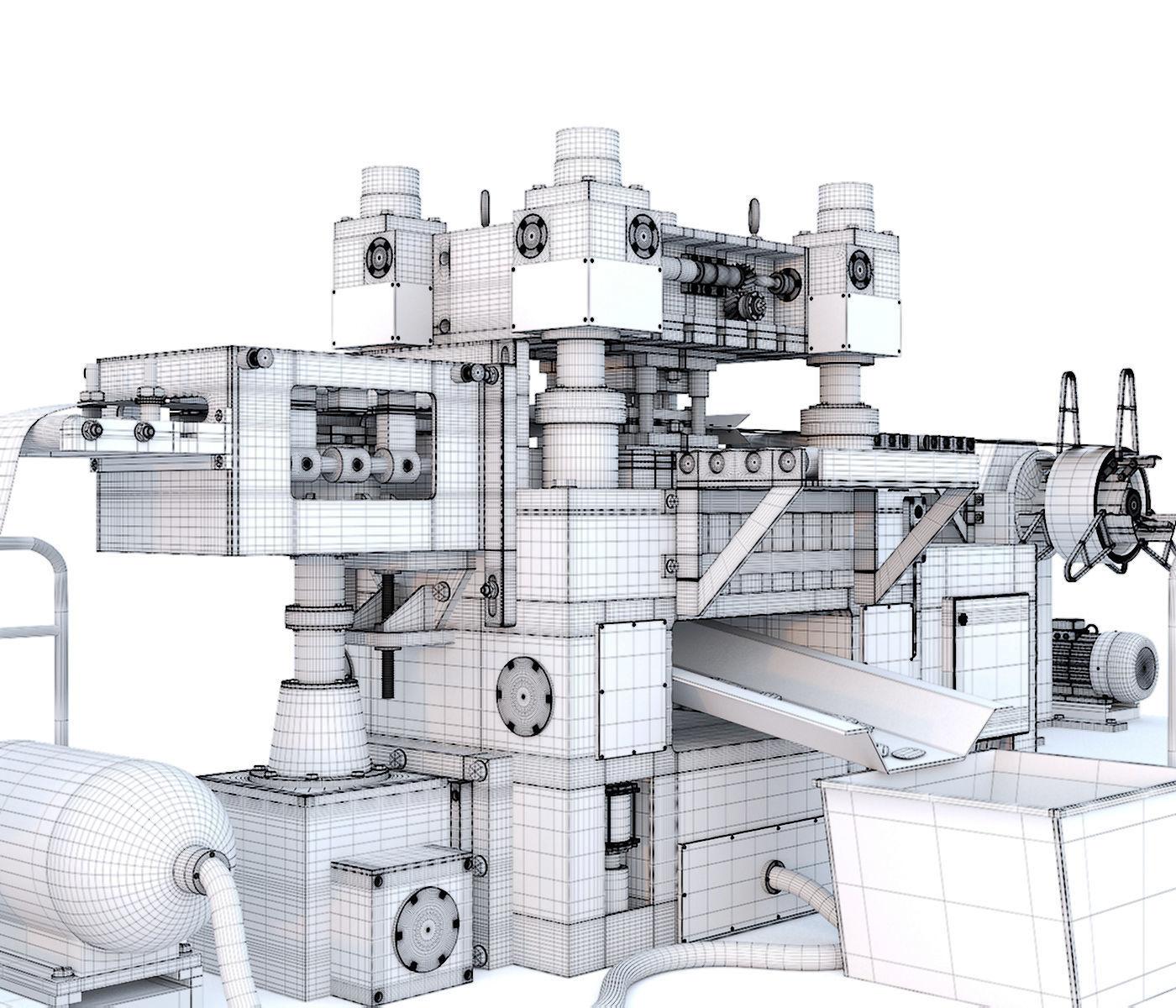 Industrial mechanical press-stamping machine tool AV6230 3D model_20