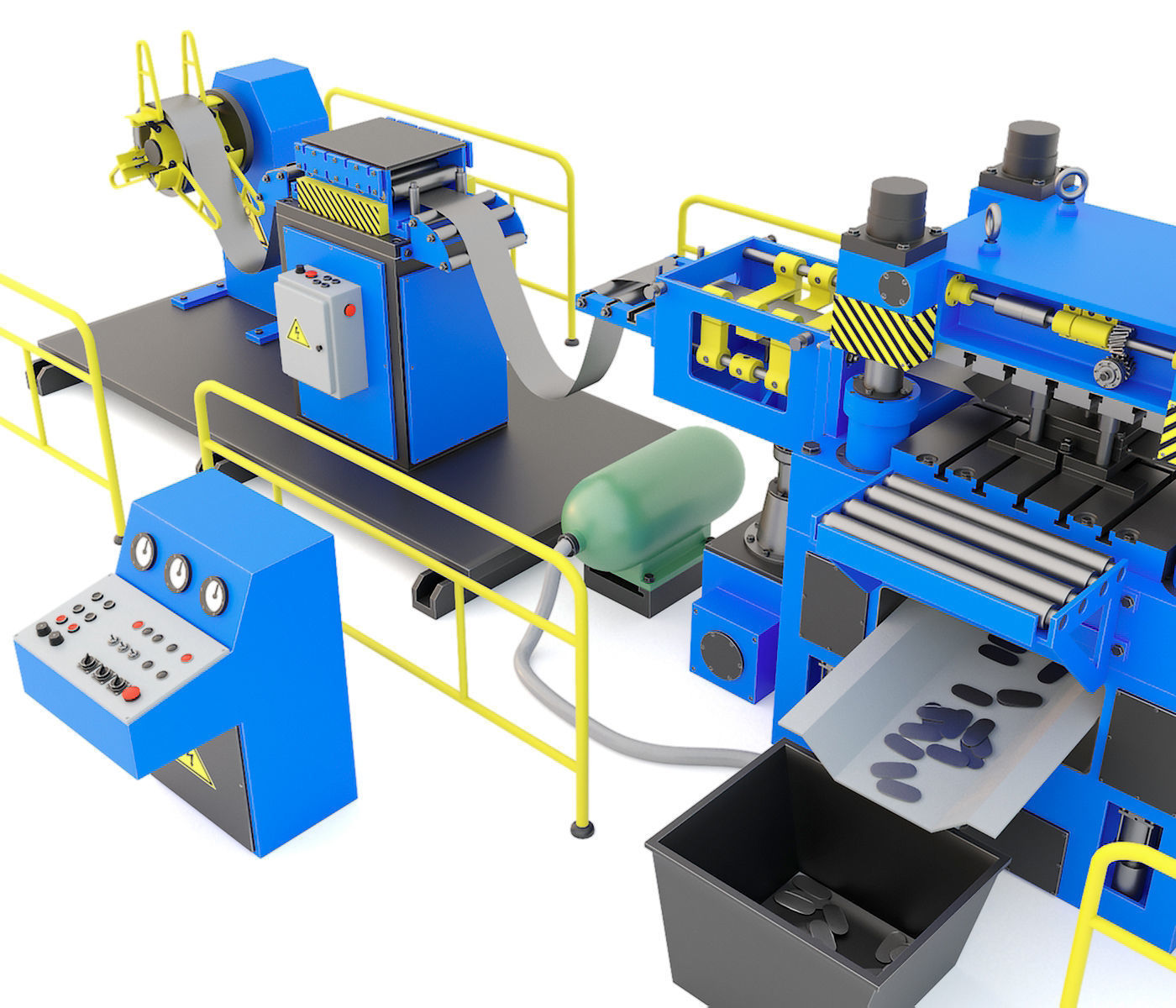 Industrial mechanical press-stamping machine tool AV6230 3D model_5