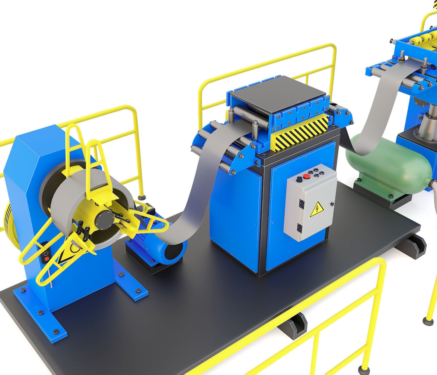 Industrial mechanical press-stamping machine tool AV6230 3D model_6