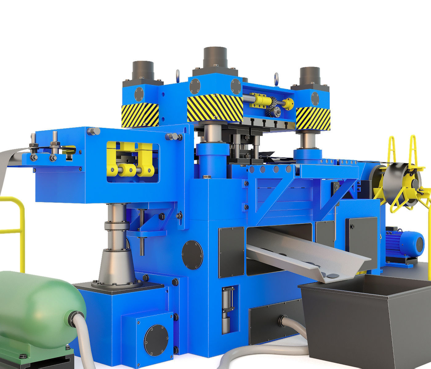 Industrial mechanical press-stamping machine tool AV6230 3D model_8