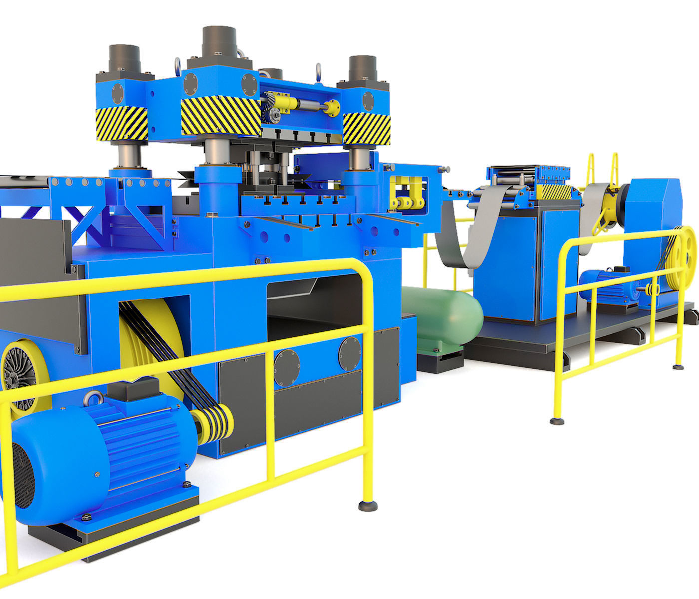 Industrial mechanical press-stamping machine tool AV6230 3D model_12