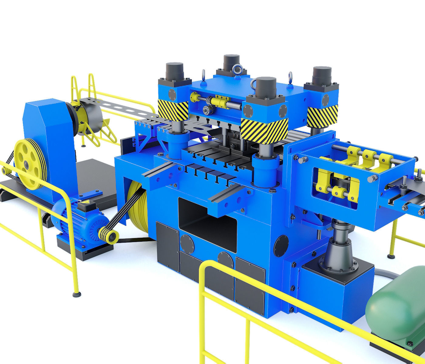 Industrial mechanical press-stamping machine tool AV6230 3D model_10