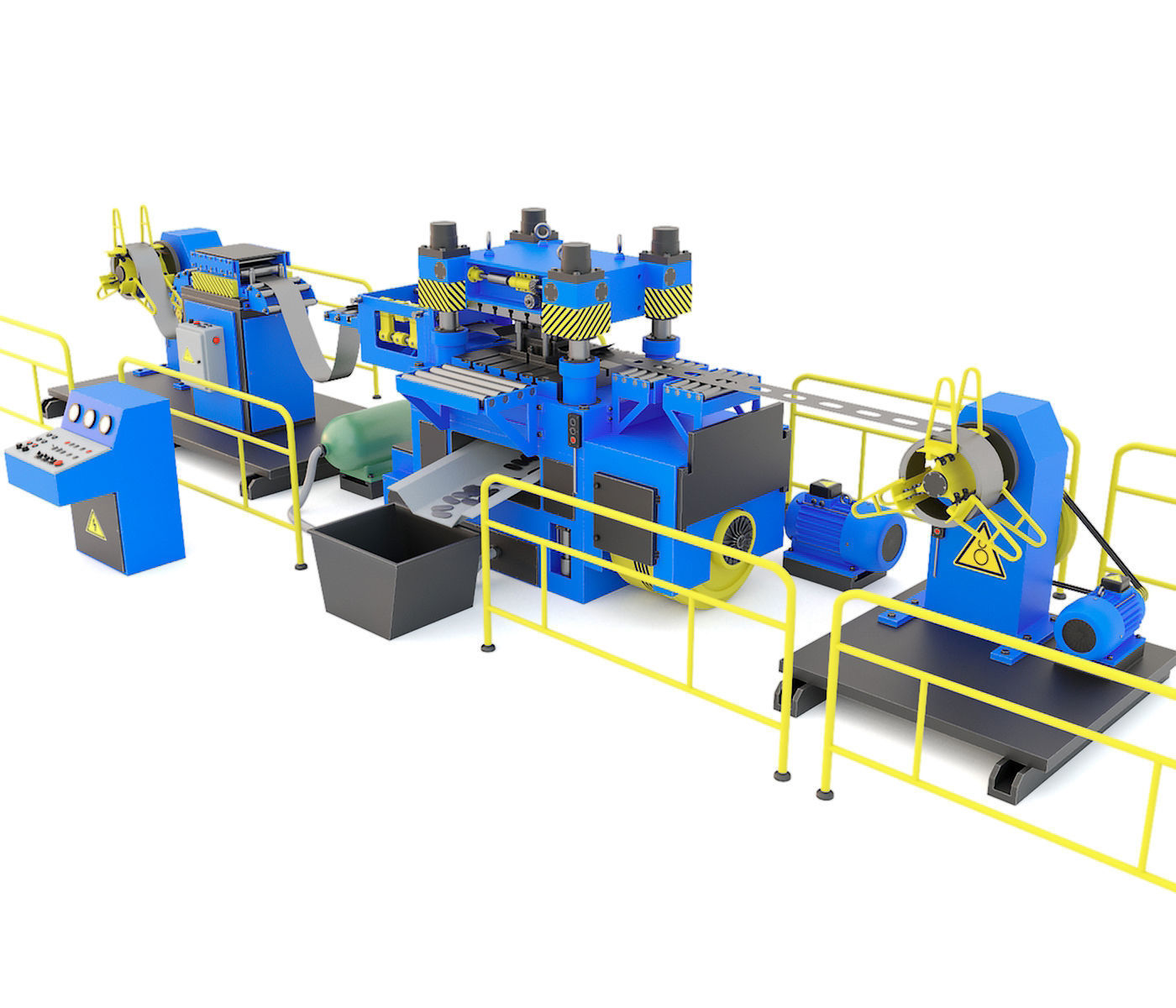 Industrial mechanical press-stamping machine tool AV6230 3D model_3