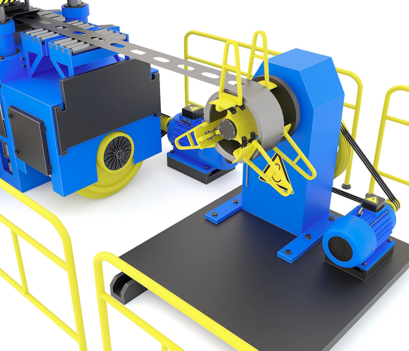 Industrial mechanical press-stamping machine tool AV6230 3D model_4