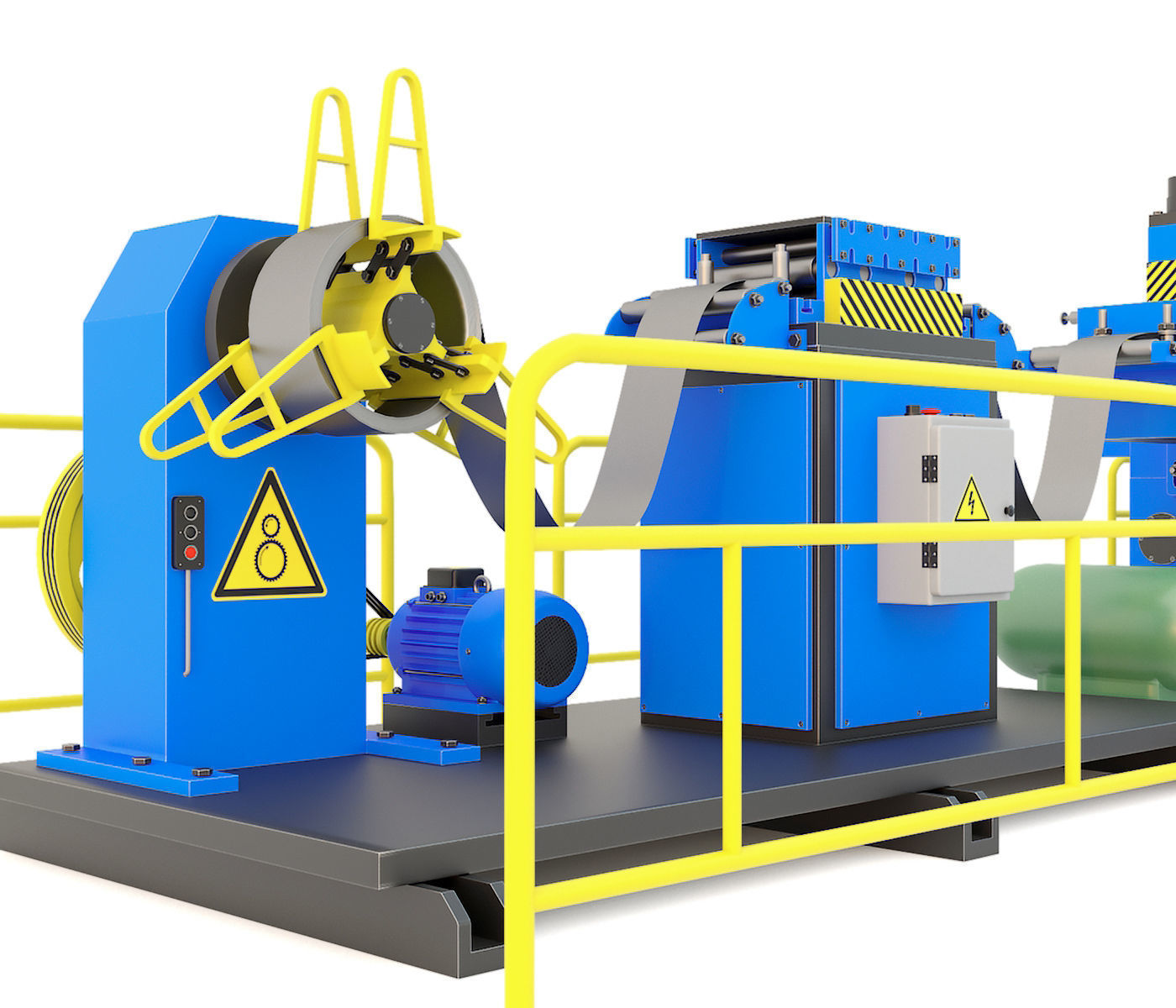 Industrial mechanical press-stamping machine tool AV6230 3D model_7