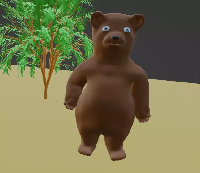Cartoon bear cute bear animated and rigged fun bear for kids Free 3D model
