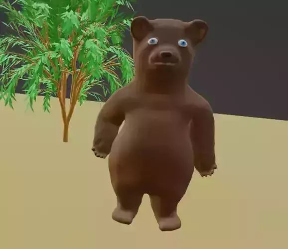 Cartoon bear cute bear animated and rigged  fun bear for kids 
