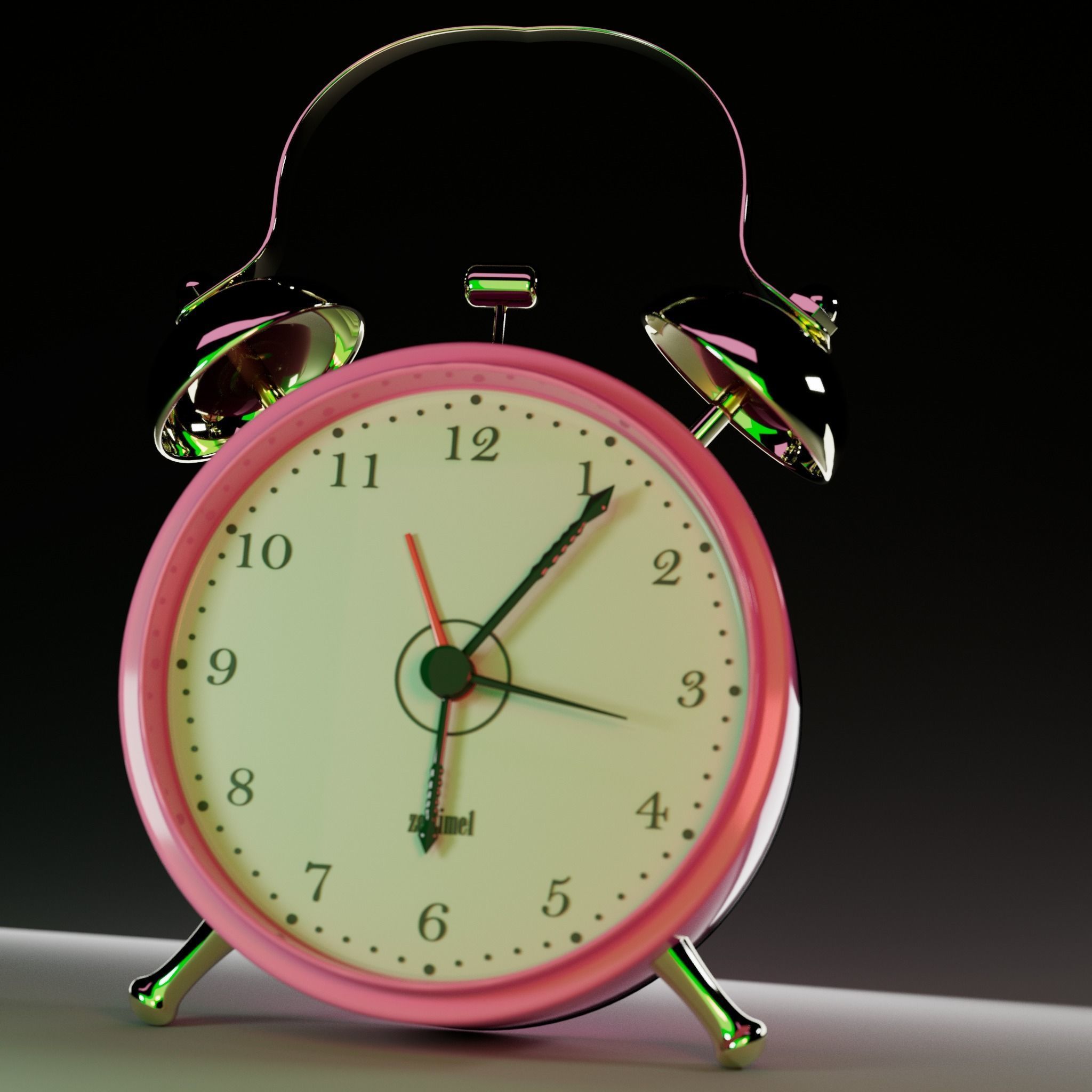 AlarmClock 01 Low-poly 3D model_2