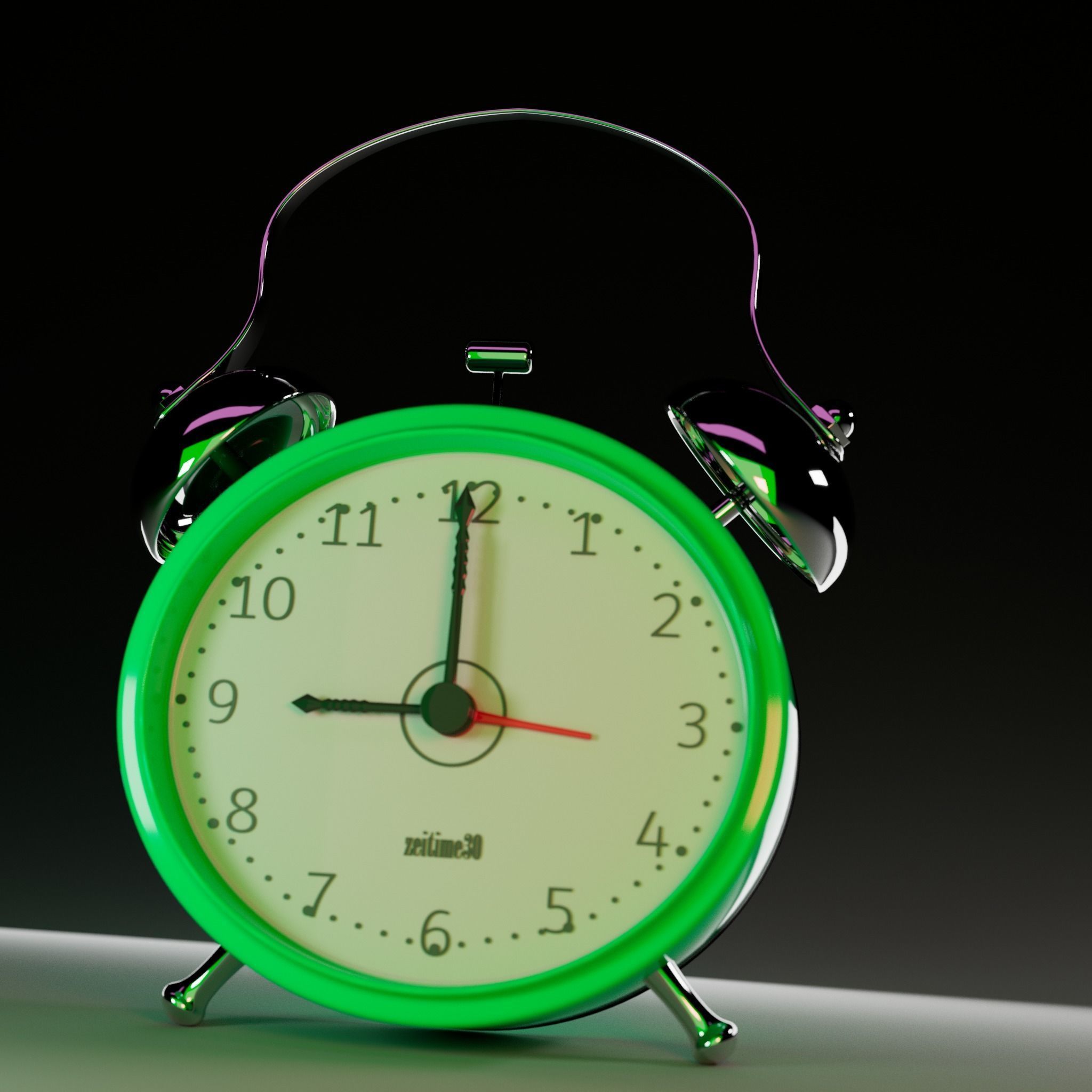 AlarmClock 01 Low-poly 3D model_5