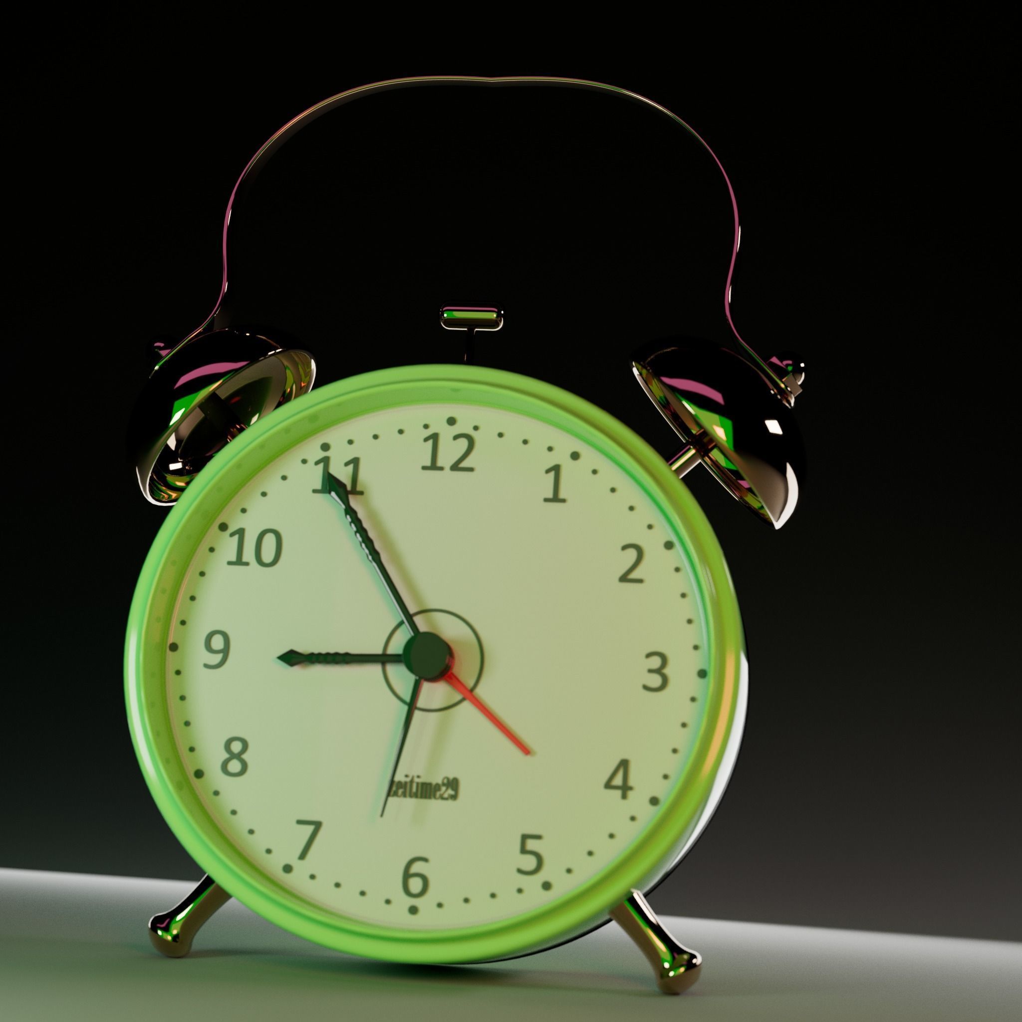 AlarmClock 01 Low-poly 3D model_4