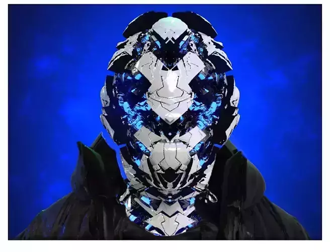 Sci-Fi Helmet Space Astronaut Character Robot 30