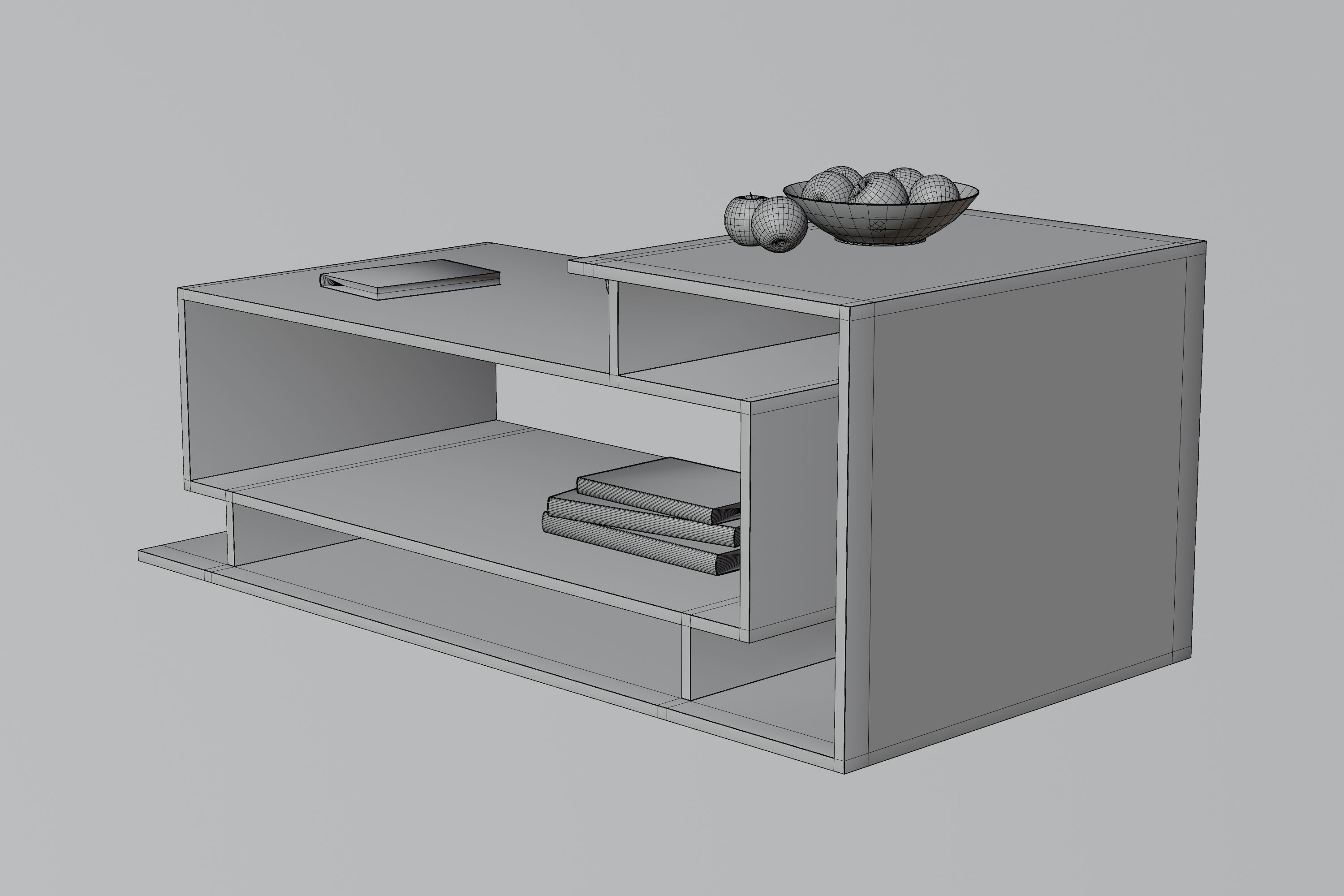 White Coffee Table 3D model_16