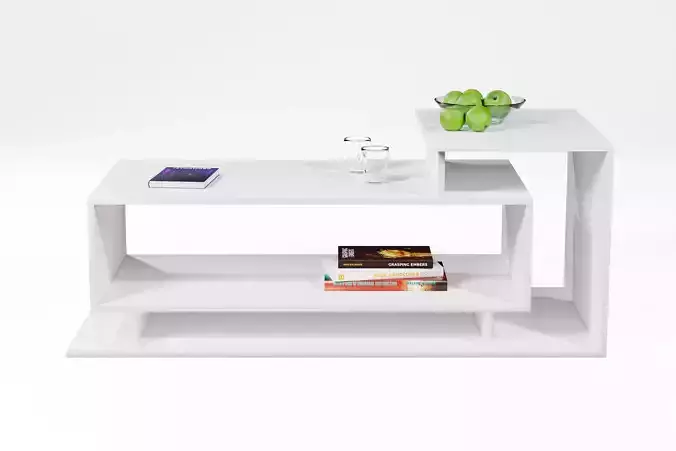 White Coffee Table 3D model
