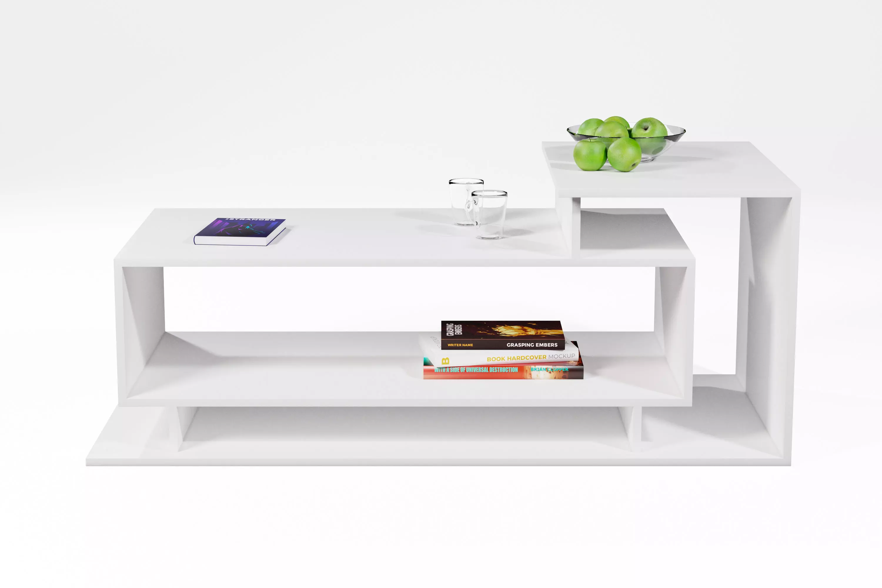 White Coffee Table 3D model_0