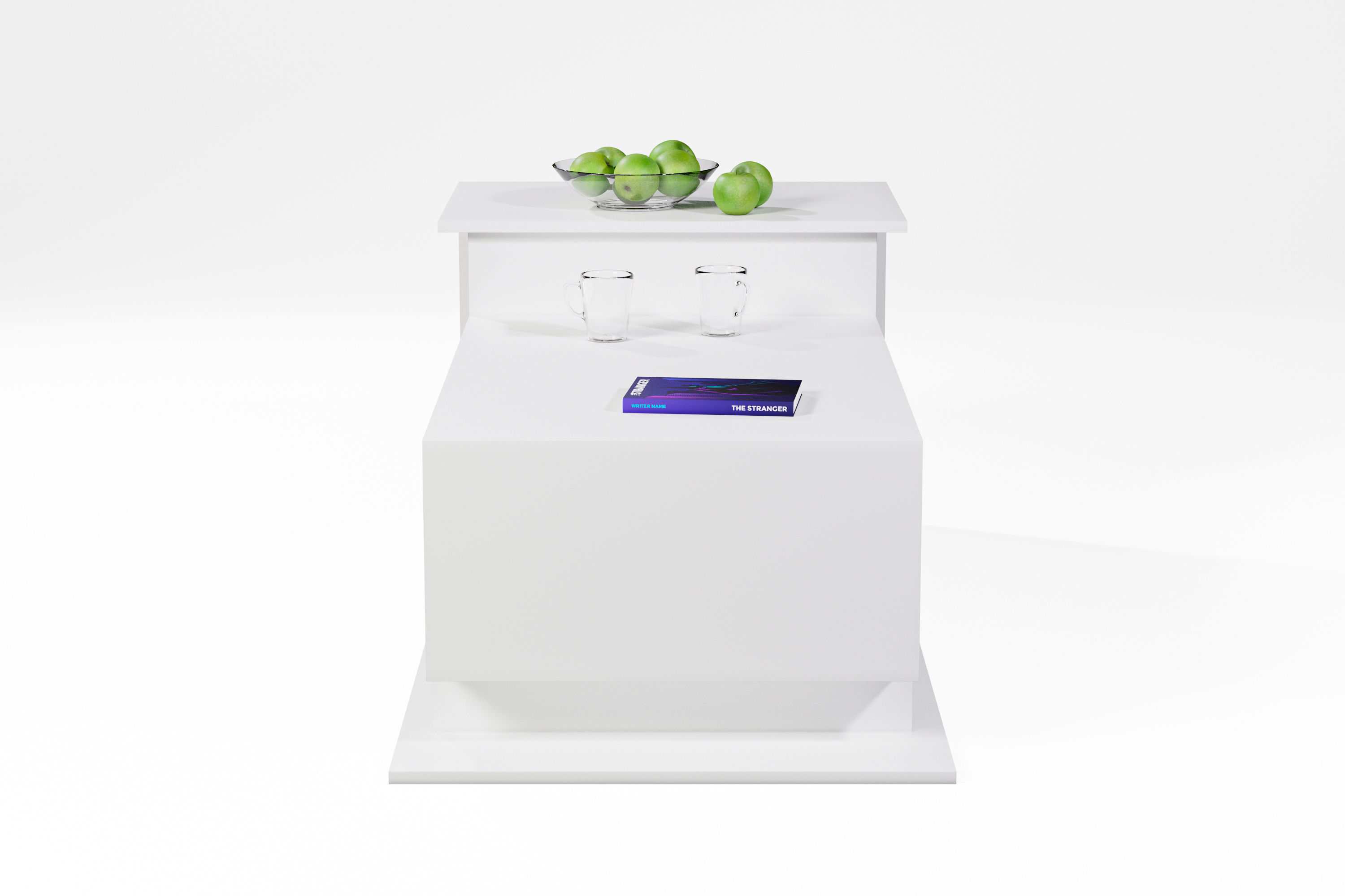 White Coffee Table 3D model_5