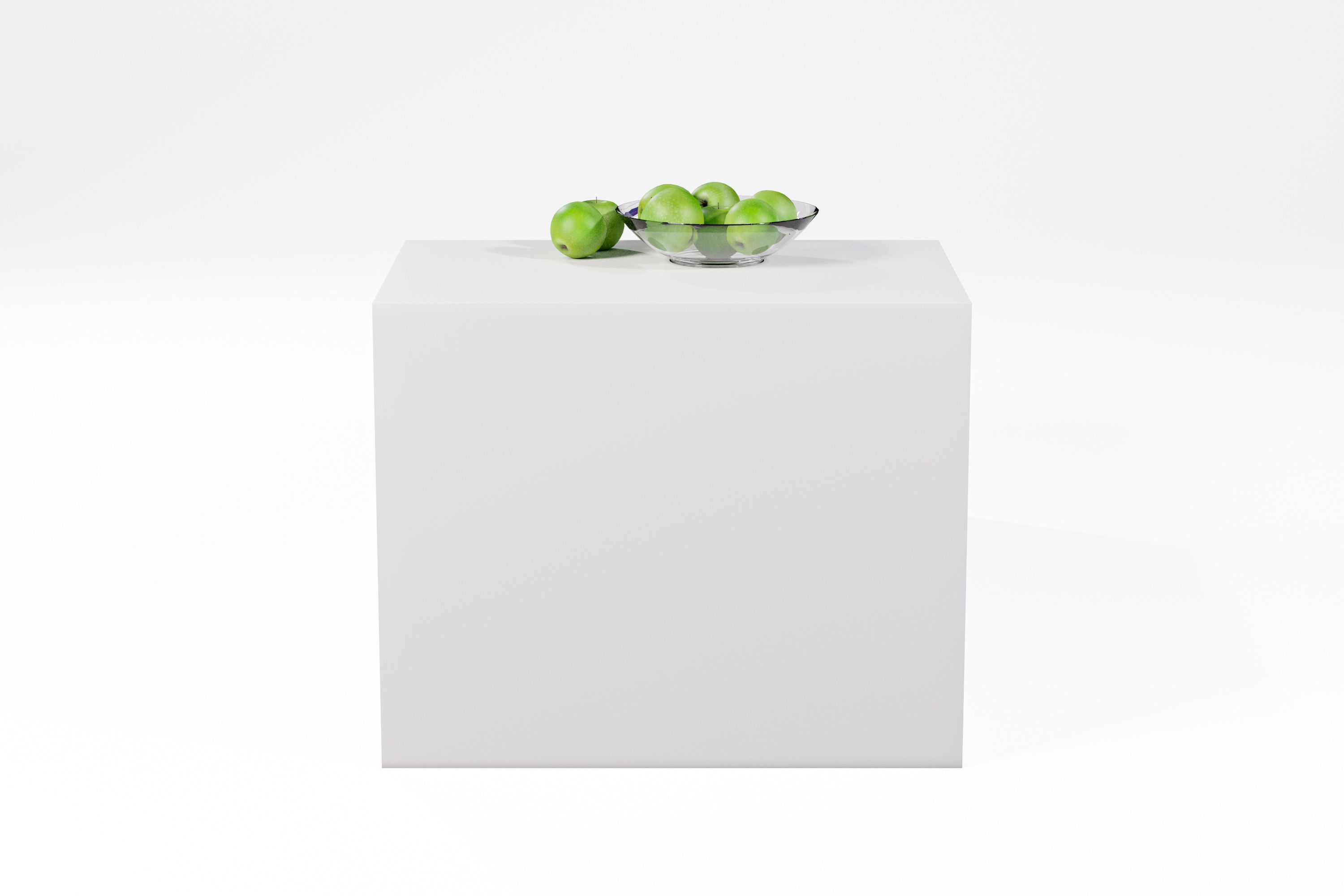 White Coffee Table 3D model_13