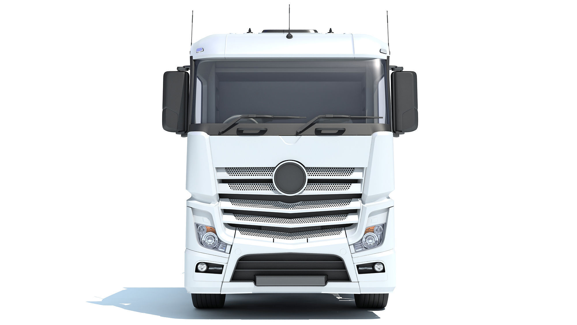 Truck with Tank Trailer 3D model_10