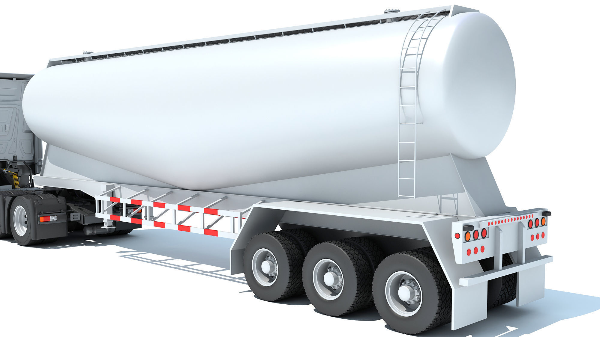 Truck with Tank Trailer 3D model_14