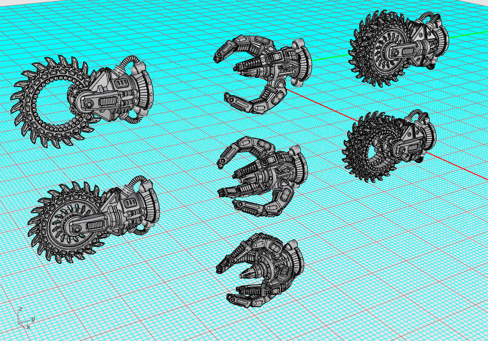 Suturus Pattern Saws And Claws Combo Pack For Mechs And Knights 3D print model_21