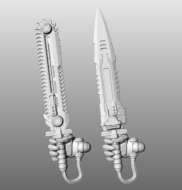Suturus Pattern Saws And Claws Combo Pack For Mechs And Knights 3D print model_39