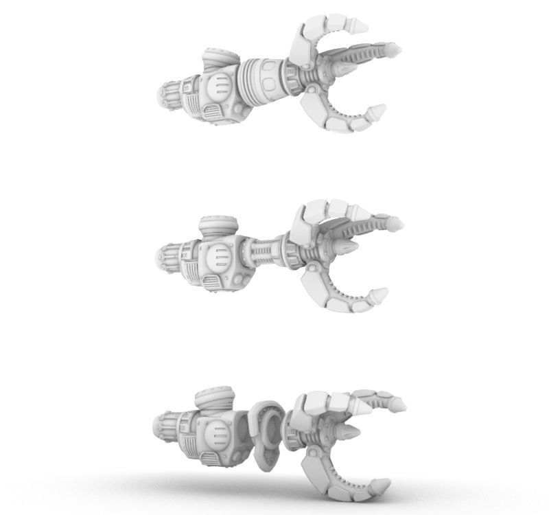 Suturus Pattern Saws And Claws Combo Pack For Mechs And Knights 3D print model_10