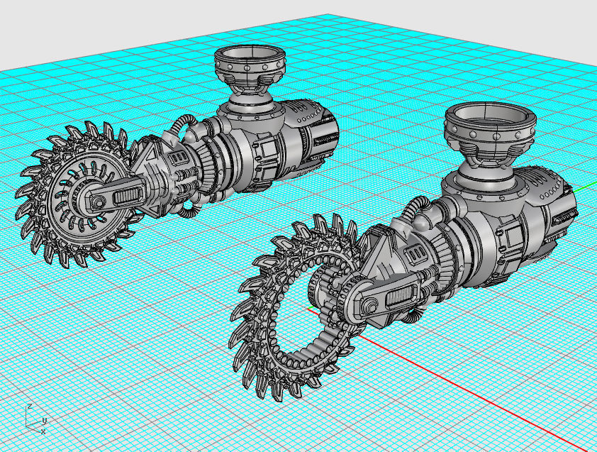 Suturus Pattern Saws And Claws Combo Pack For Mechs And Knights 3D print model_1
