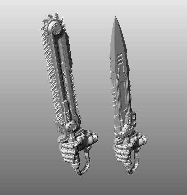 Suturus Pattern Saws And Claws Combo Pack For Mechs And Knights 3D print model_45