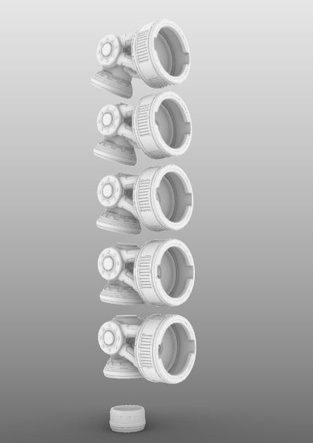 Suturus Pattern Saws And Claws Combo Pack For Mechs And Knights 3D print model_38