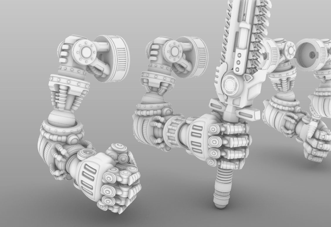 Suturus Pattern Saws And Claws Combo Pack For Mechs And Knights 3D print model_5