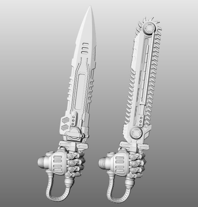 Suturus Pattern Saws And Claws Combo Pack For Mechs And Knights 3D print model_40