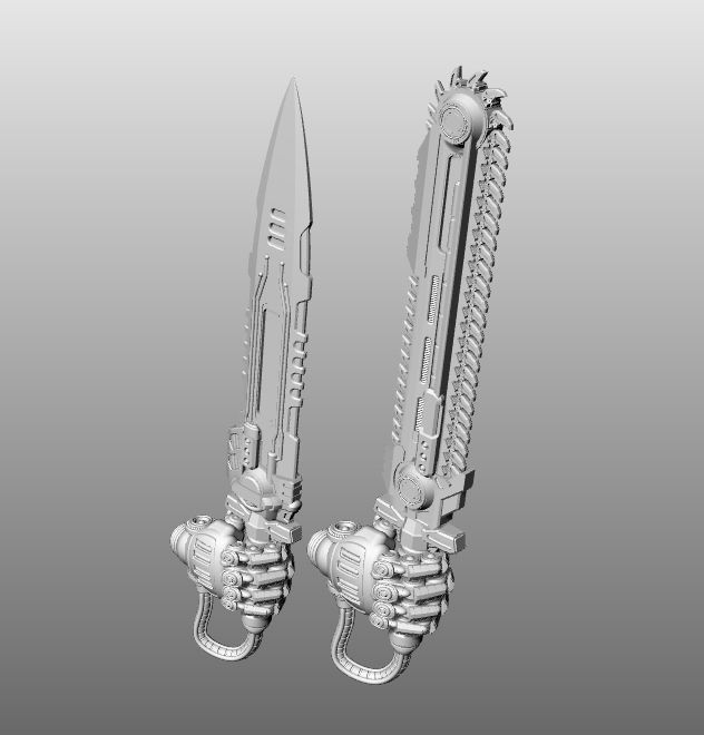 Suturus Pattern Saws And Claws Combo Pack For Mechs And Knights 3D print model_41