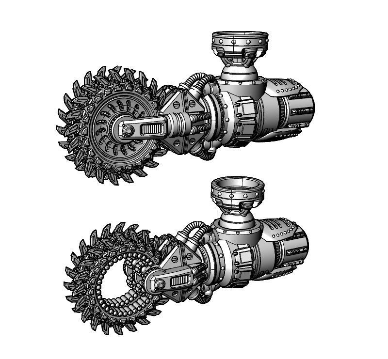 Suturus Pattern Saws And Claws Combo Pack For Mechs And Knights 3D print model_29