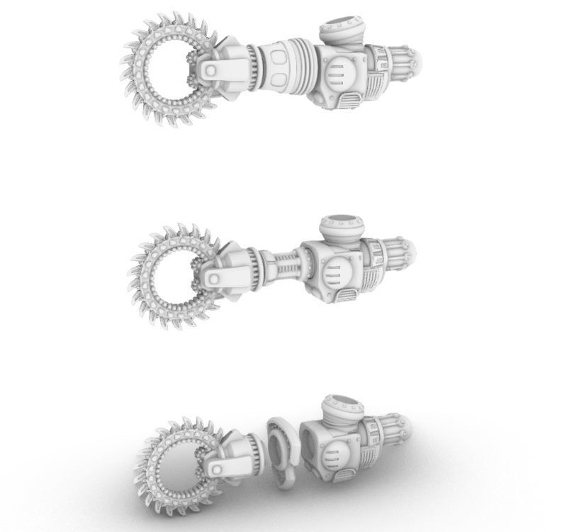 Suturus Pattern Saws And Claws Combo Pack For Mechs And Knights 3D print model_17