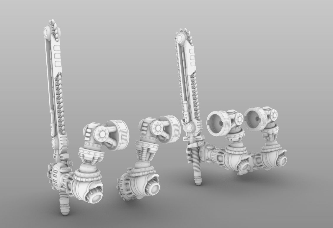 Suturus Pattern Saws And Claws Combo Pack For Mechs And Knights 3D print model_4