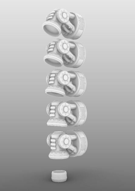 Suturus Pattern Saws And Claws Combo Pack For Mechs And Knights 3D print model_46