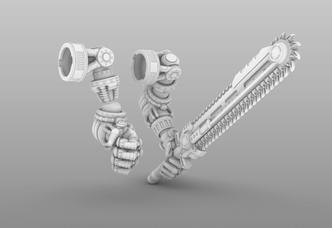 Suturus Pattern Saws And Claws Combo Pack For Mechs And Knights 3D print model_6