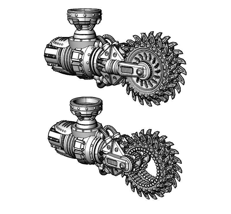 Suturus Pattern Saws And Claws Combo Pack For Mechs And Knights 3D print model_30