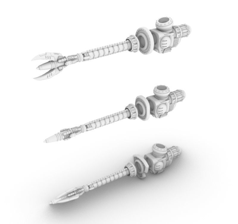 Suturus Pattern Saws And Claws Combo Pack For Mechs And Knights 3D print model_12