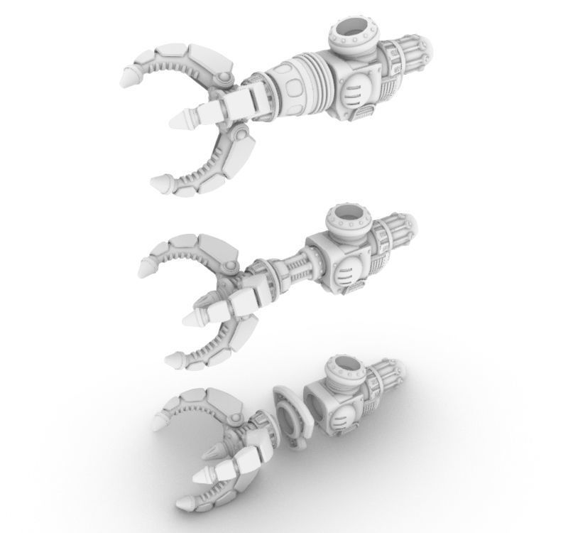 Suturus Pattern Saws And Claws Combo Pack For Mechs And Knights 3D print model_9