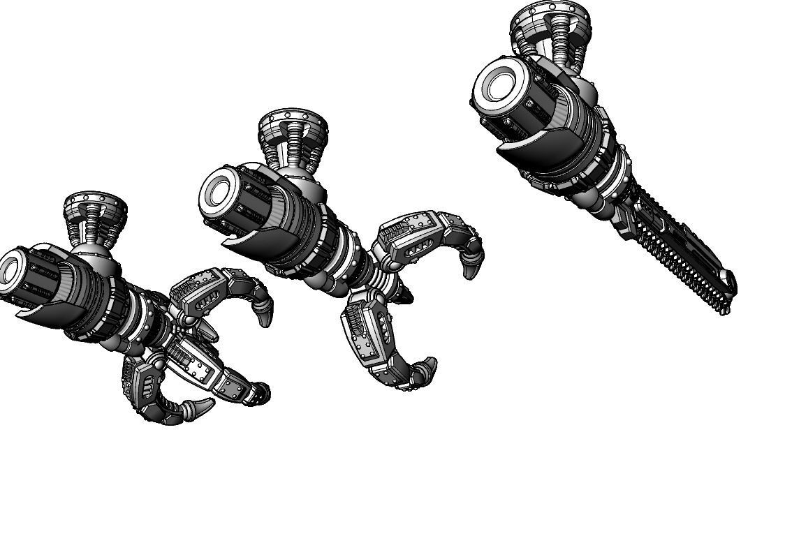 Suturus Pattern Saws And Claws Combo Pack For Mechs And Knights 3D print model_31