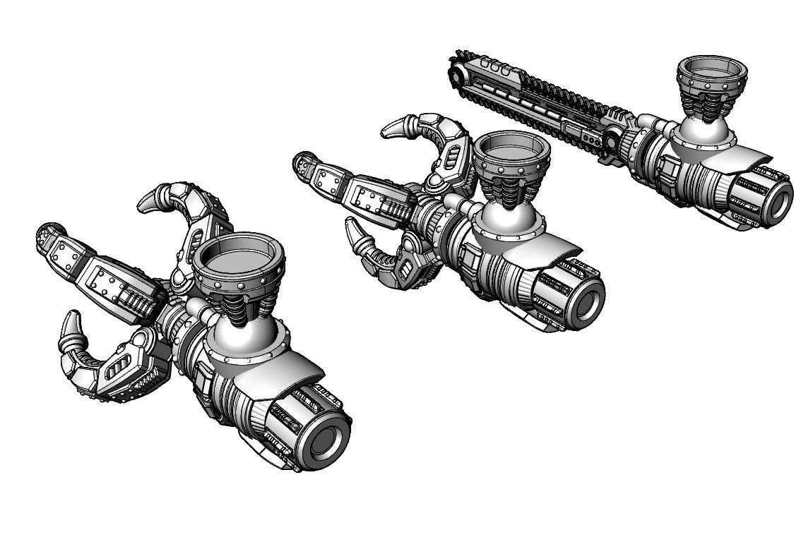 Suturus Pattern Saws And Claws Combo Pack For Mechs And Knights 3D print model_32