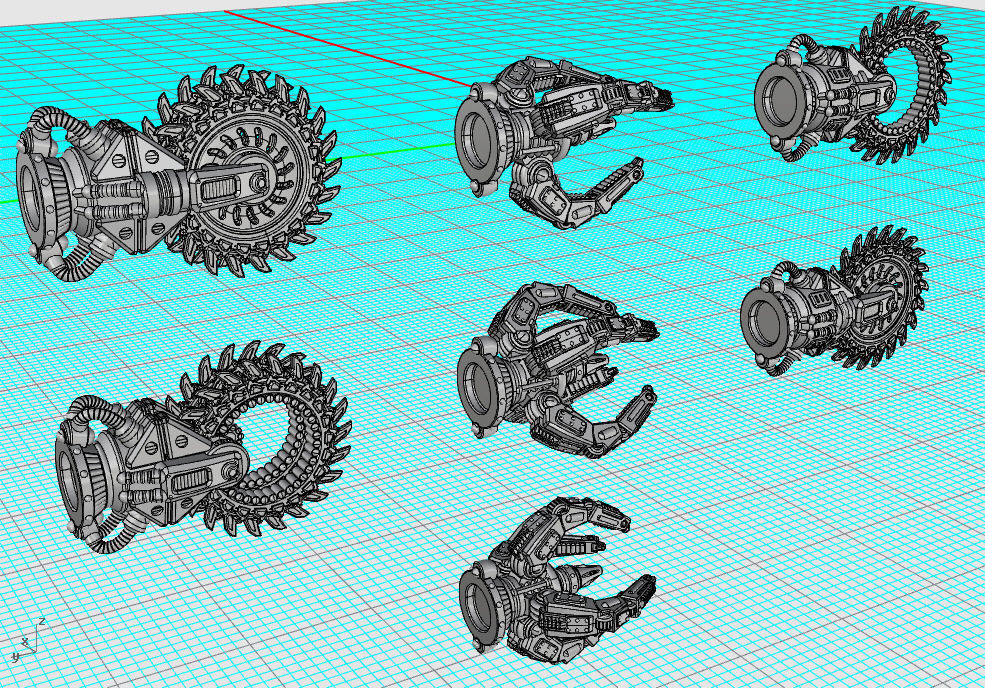 Suturus Pattern Saws And Claws Combo Pack For Mechs And Knights 3D print model_22