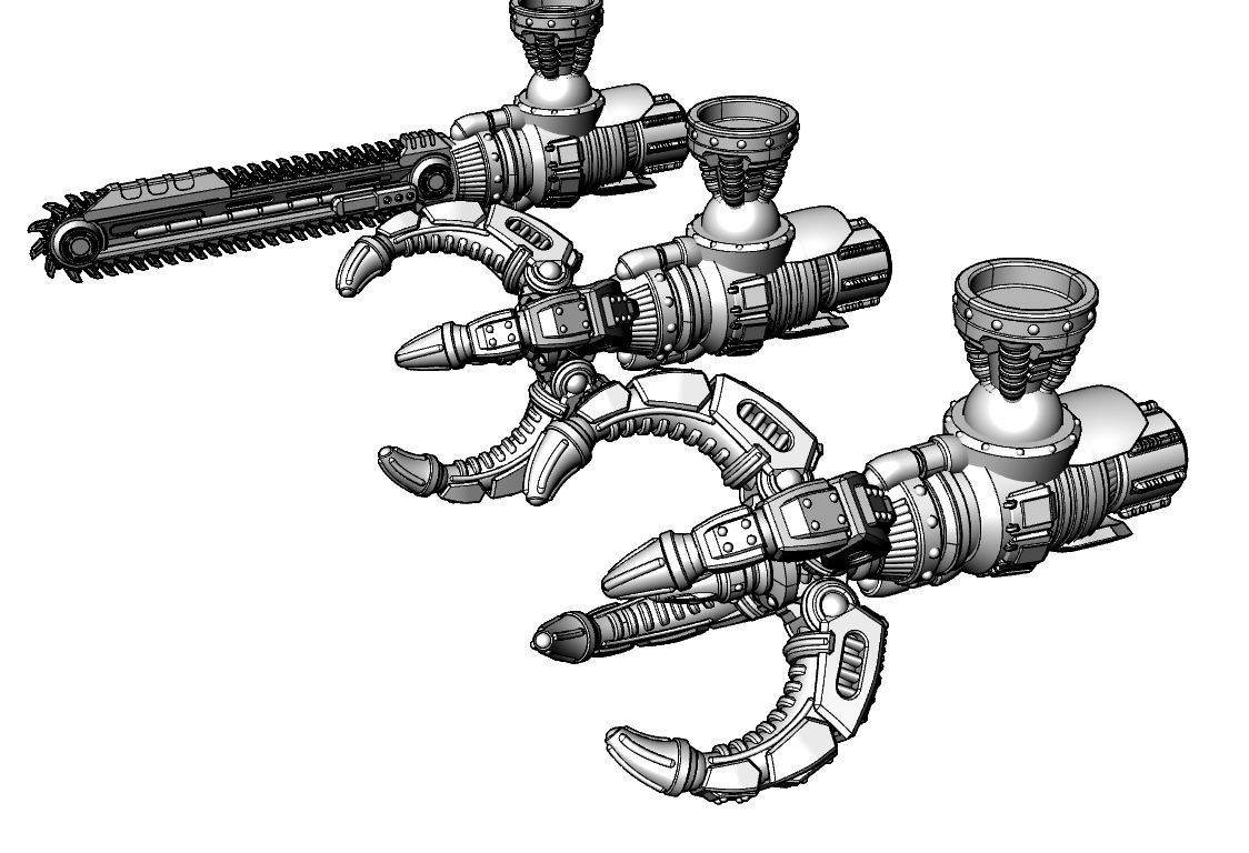 Suturus Pattern Saws And Claws Combo Pack For Mechs And Knights 3D print model_33
