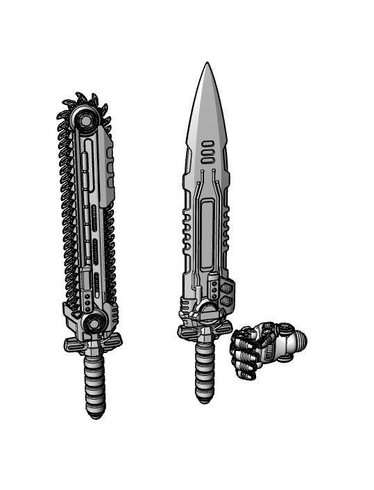 Suturus Pattern Saws And Claws Combo Pack For Mechs And Knights 3D print model_44