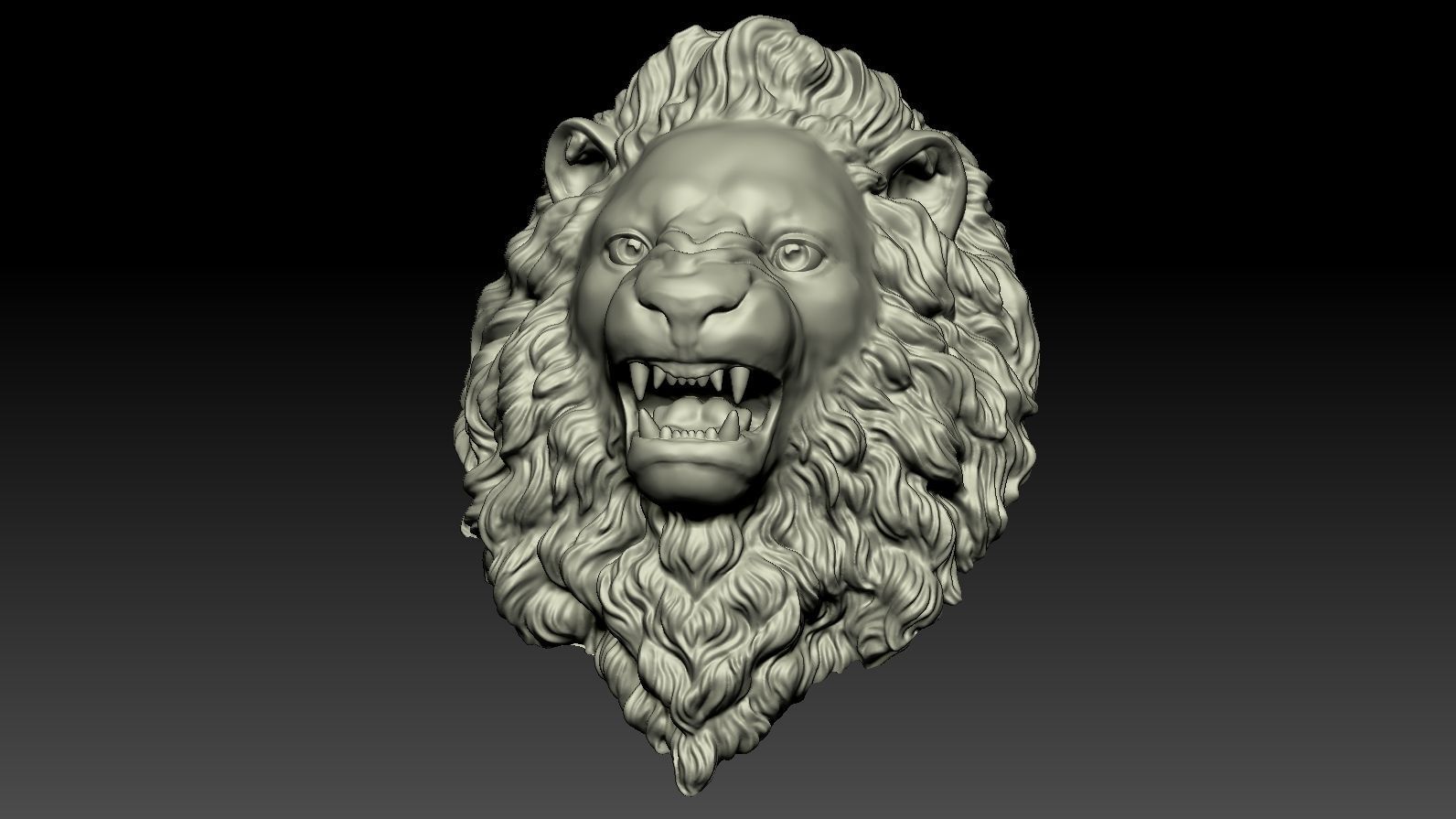 Lion Head Relief  3D Print Model 3D print model_13
