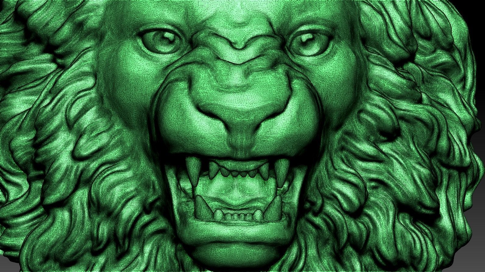 Lion Head Relief  3D Print Model 3D print model_32