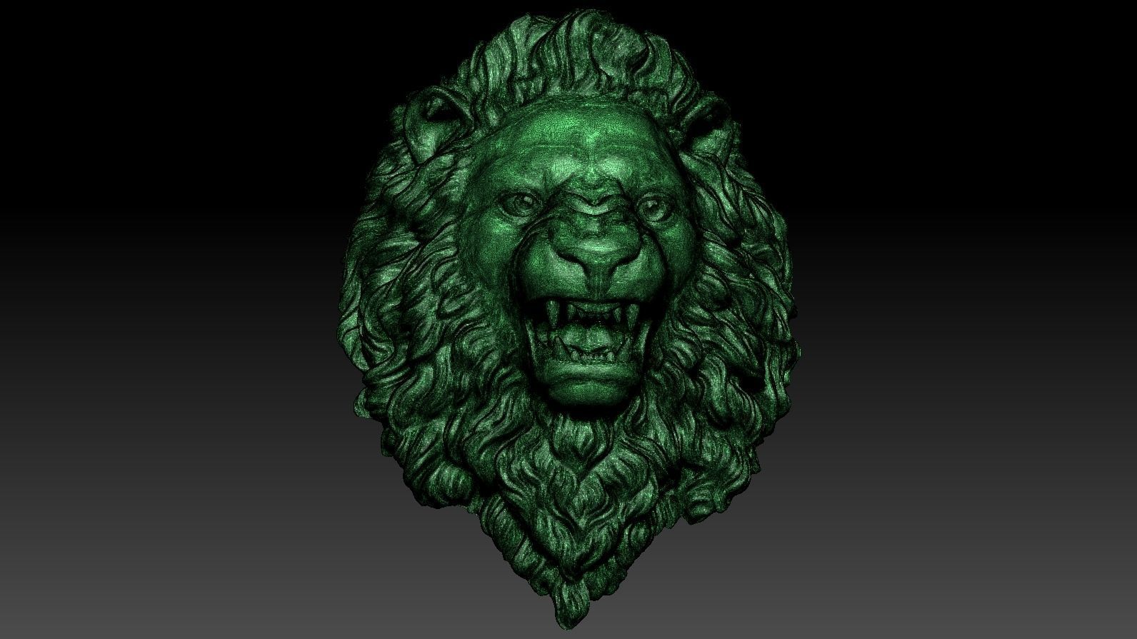 Lion Head Relief  3D Print Model 3D print model_24