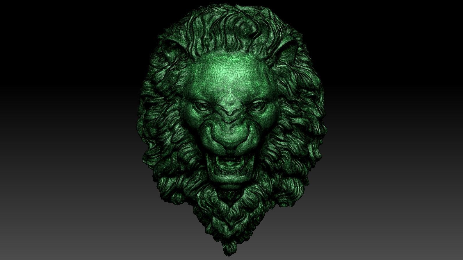 Lion Head Relief  3D Print Model 3D print model_20